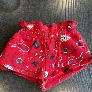Sonia Rykiel red bandana shorts